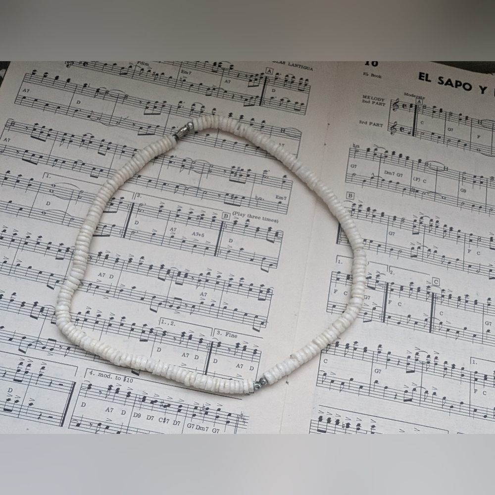 Elegant White Beaded Necklace